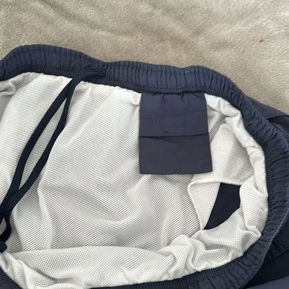 LL BEAN Swim Trunks Shorts Mens Large Blue Lined Classic Sports Supplex Stretch - Picture 5 of 7